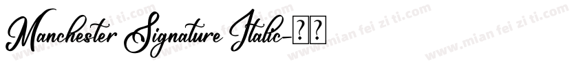 Manchester Signature Italic字体转换